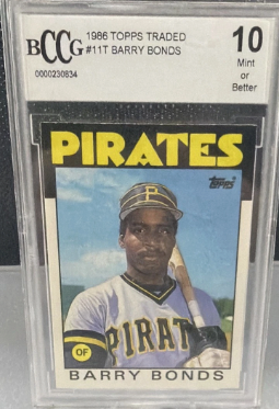 1986 Topps Traded #11T Barry Bonds BCCG 10