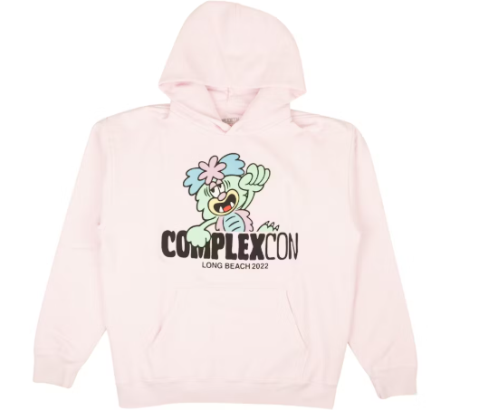ComplexCon x Verdy 2022 Pink Logo Graphic Hoodie Pink SZ L