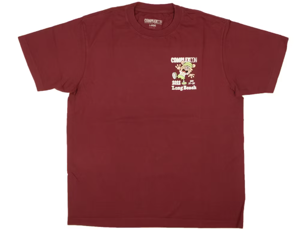 ComplexCon x Verdy Short Sleeve Logo T-Shirt Burgundy SZ XL