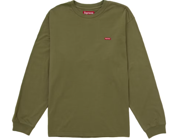 Supreme Small Box L/S Tee (SS25) Washed Olive SZ L