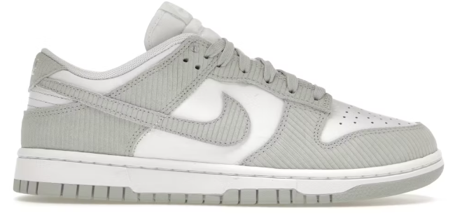 Nike Dunk Low Light Silver Corduroy (Women's) SZ 7W/5.5M