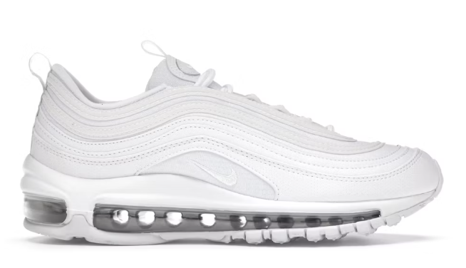 Nike Air Max 97 White Metallic Silver (GS) SZ 7Y USED NO BOX