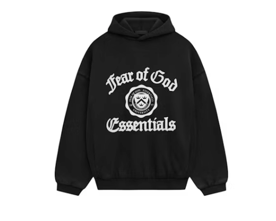 Fear of God Essentials Heavy Fleece Vintage Hoodie Black