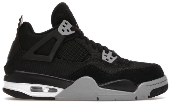 Jordan 4 Retro Black Canvas (GS) SZ 6Y USED