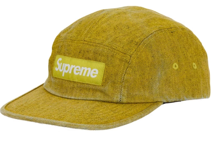 Supreme Coated Denim Camp Cap Yellow