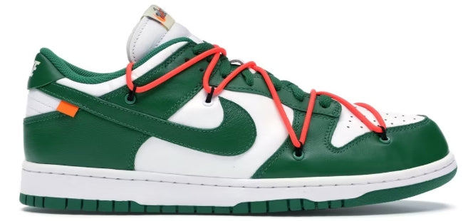 Nike Dunk Low Off-White Pine Green SZ 9.5 USED