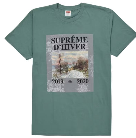 Supreme D'Hiver Tee Dusty Teal SZ M USED