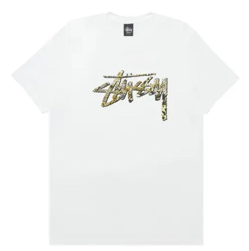 Stussy Cheetah Stock Tee 'White' SZ L