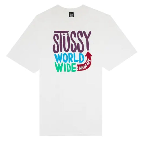 Stussy World Wide Tee 'White' SZ M