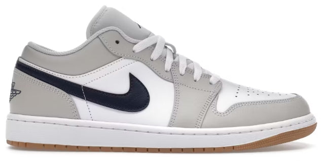 Jordan 1 Low Midnight Navy Neutral Grey SZ 8.5 MISSING LID