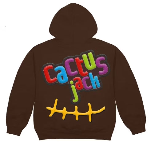 Travis Scott x McDonald's Cj Smile Hoodie Brown SZ SMALL