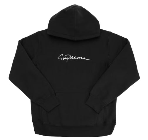 Supreme Classic Script Hooded Sweatshirt Black SZ XL