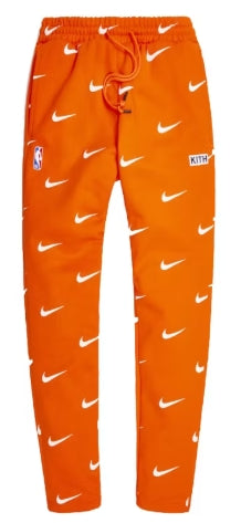Kith & Nike for New York Knicks AOP Fleece Pant Orange SZ MEDIUM (DEFECT)