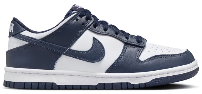 Nike Dunk Low White Midnight Navy (GS) SZ 4Y MISSING LID