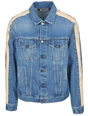 Palm Angels Denim Track Jacket Blue SZ SMALL