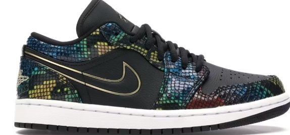 Jordan 1 Low Multicolor Snakeskin (2020) (Women's) SZ 10/8.5M