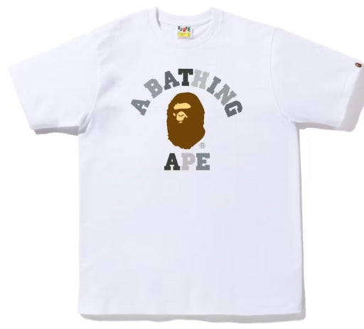 BAPE Colors College Tee (SS23) White Grey SZ XXL