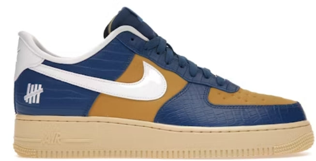 Nike Air Force 1 Low SP Undefeated 5 On It Blue Yellow Croc USED SZ 10.5