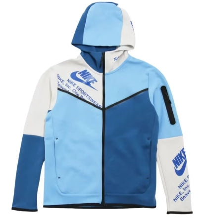 Nike Tech Fleece Full-Zip Blue SZ L DEFECT