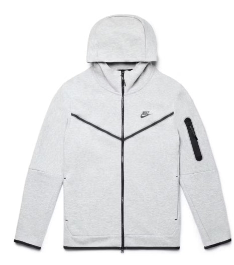Nike Sportswear Tech Fleece Hoodie Heather Grey SZ MEDIUM BROKEN ZIPPER