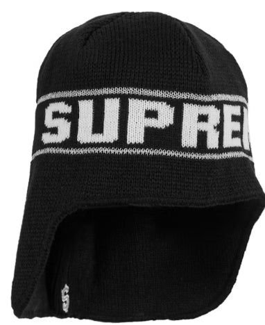 Supreme Earflap Beanie Black