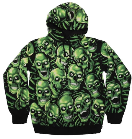 Supreme Skull Pile Hooded Sweatshirt Green SZ MEDIUM