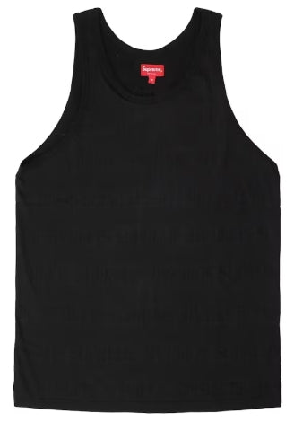 Supreme Mesh Stripe Tank Top Black SZ MEDIUM