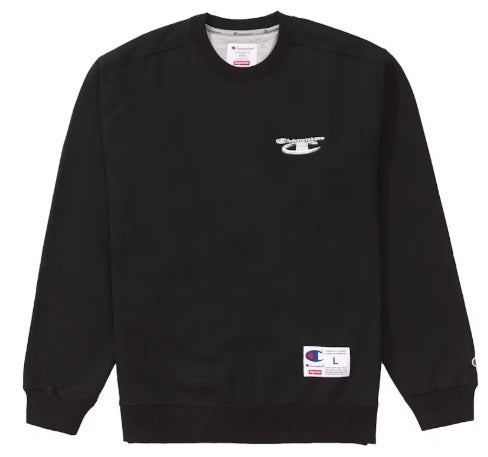 Supreme Champion 3D Metallic Crewneck Black SZ MEDIUM