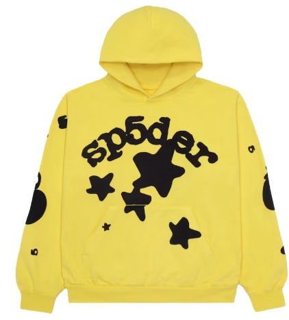 Sp5der Beluga Hoodie Gold SZ SMALL