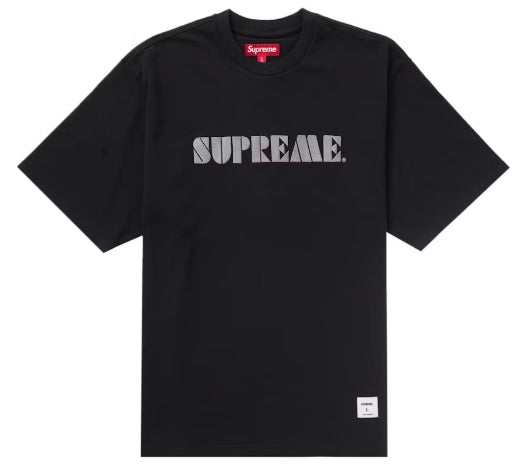 Supreme Stencil Embroidered S/S Top Black (SZ L)