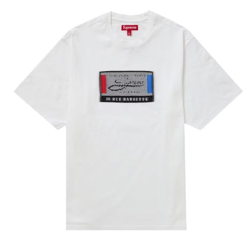 Supreme Intarsia Label S/S Top White (SZ L)
