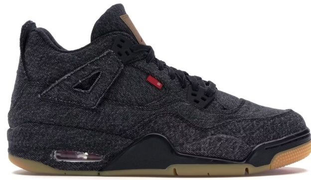 Jordan 4 Retro Levi's Black (GS) (Blank Tag) MISMATCHED SIZES 5Y AND 6Y NO BOX