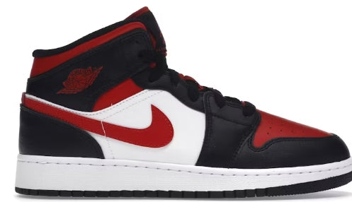 Air Jordan 1 Mid Black Fire Red (GS) SZ 5.5Y