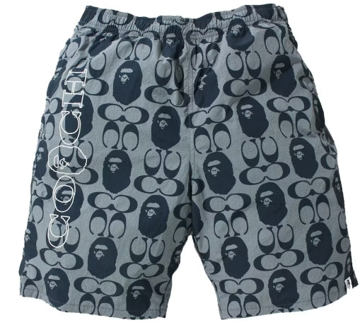 BAPE x Coach Shorts Navy SZ SMALL