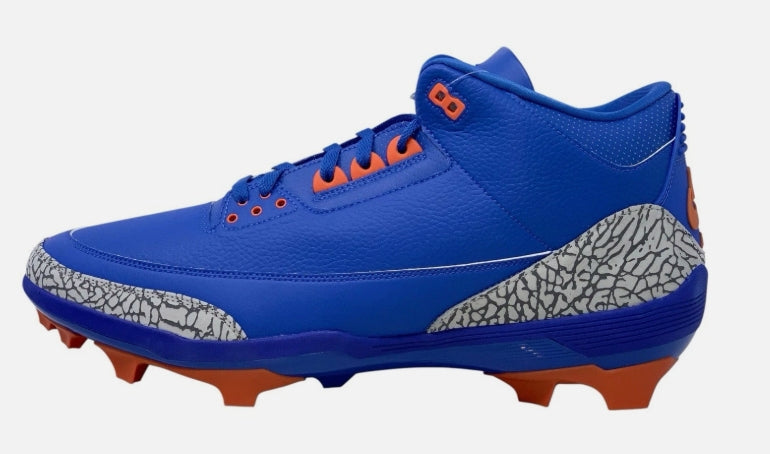 Air Jordan 3 'Florida Gators PE' Blue Football Cleats SZ 13