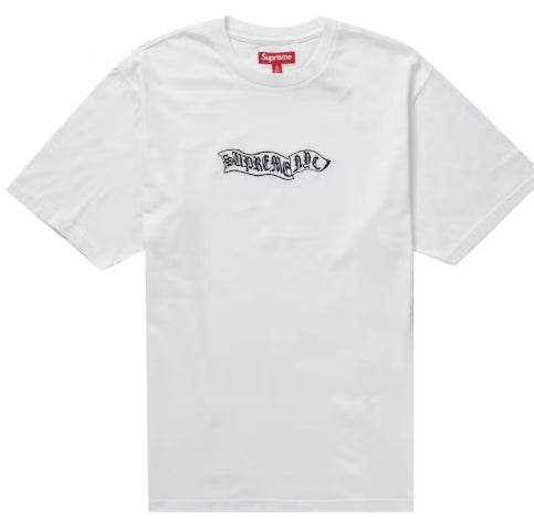 Supreme Banner S/S Top White SZ XL