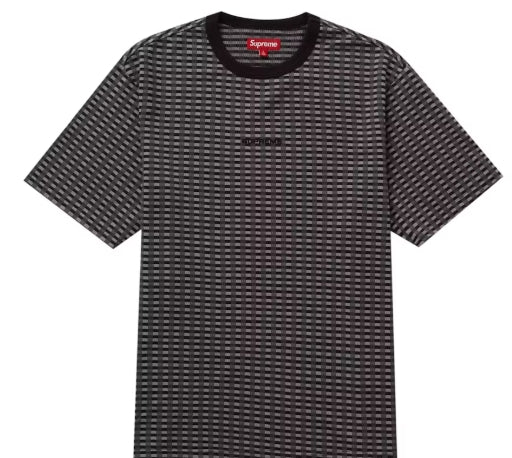 Supreme Grid Jacquard S/S Top (FW23) Black SZ LARGE