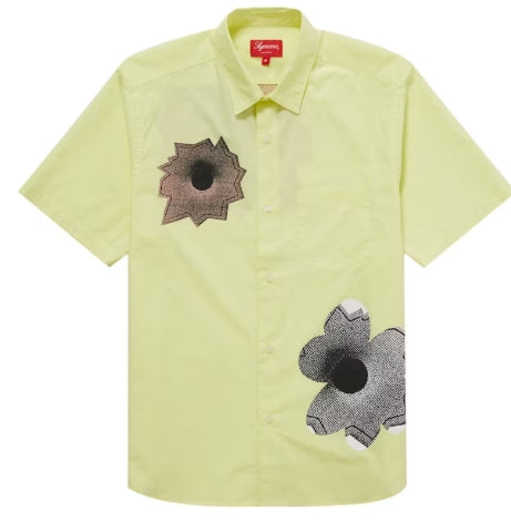 Supreme Nate Lowman S/S Shirt Pale Yellow SZ MEDIUM