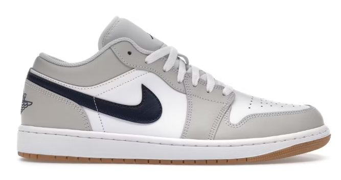 Jordan 1 Low Midnight Navy Neutral Grey SZ 8 MISSING LID