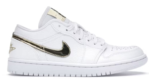 Jordan 1 Low White Metallic Gold (Women's) SZ 11W/9.5M