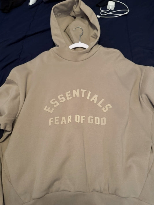 Fear of God Essentials Hoodie Dusty Beige SZ MEDIUM