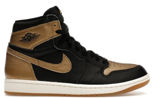 Jordan 1 Retro High OG Black Metallic Gold MISSING LID SZ 12
