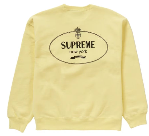 Supreme Crest Crewneck (FW24) Yellow (SZ LARGE)