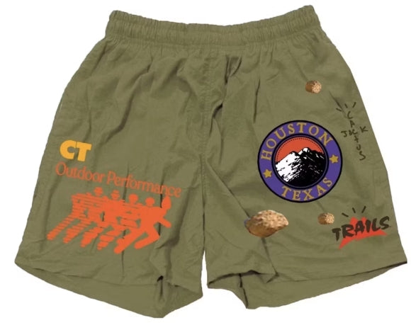 Travis Scott Running Wild Shorts Olive SZ L