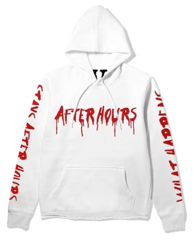 The Weeknd x Vlone What Happens After Hours Pullover Hood White SZ XL USED