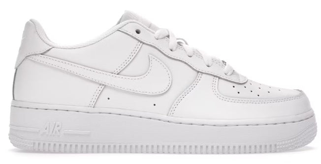 Nike Air Force 1 Low LE Triple White (GS) SZ 2Y MISSING LID
