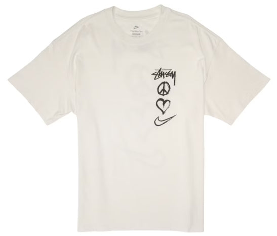 Nike x Stussy Peace, Love, Swoosh T-shirt (Asia Sizing) White SZ XS
