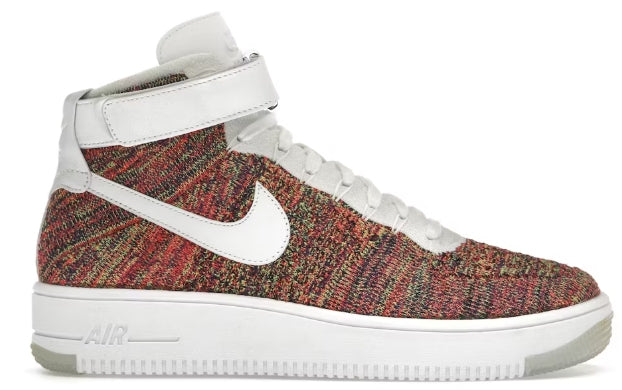 Nike Air Force 1 Mid Flyknit Multi-Color White SZ 9.5 NO BOX