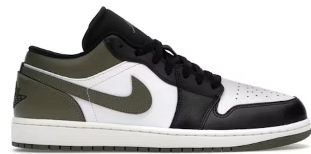 Jordan 1 Low Black Toe Medium Olive MISSING LID SZ 10
