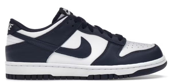 Nike Dunk Low White Midnight Navy (GS) SZ 6Y MISSING LID